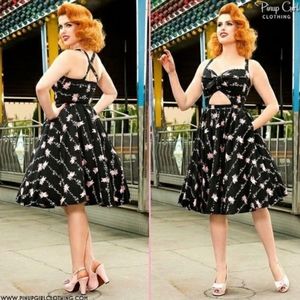 Pinup Couture Pinup Girl Clothing Tipsy Pink Elephants Dress